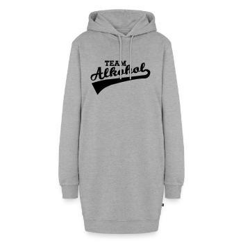 Alkohol - Hoodie-Kleid - Grau meliert - Vorne - AI Model Female 172 light (172cm)