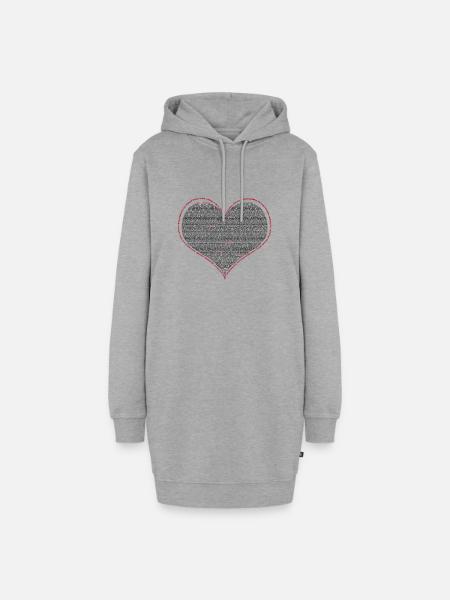 Verliebt in St. Peter-Ording - Hoodie-Kleid - Grau meliert