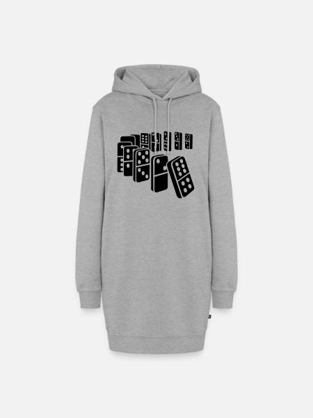 Domino - Hoodie-Kleid - Grau meliert