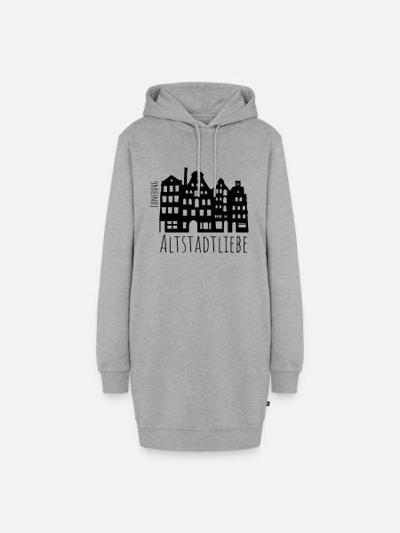 Altstadtliebe - Hoodie-Kleid - Grau meliert