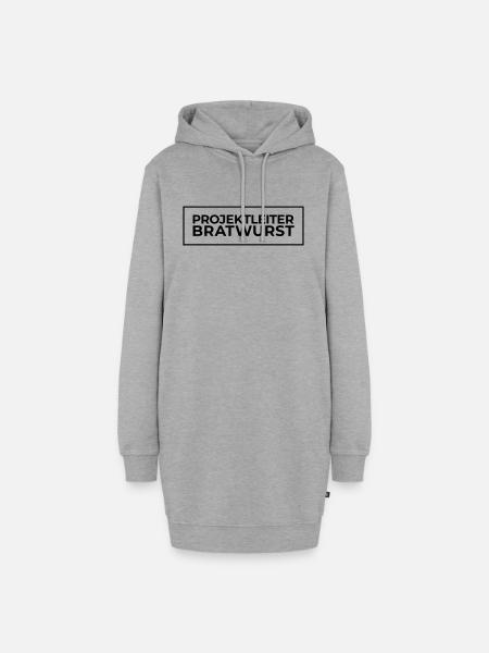 Projektleiter Bratwurst - Hoodie-Kleid - Grau meliert