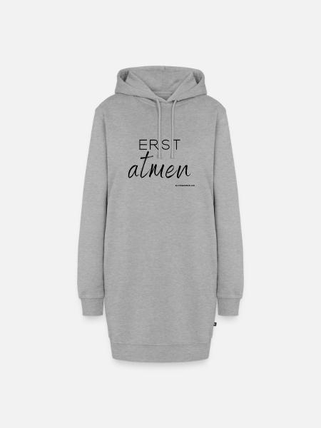 Erst atmen - Hoodie-Kleid - Grau meliert