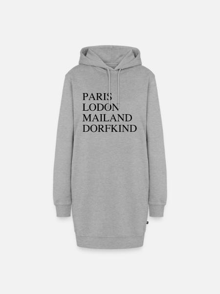 Dorfkind - Hoodie-Kleid - Grau meliert