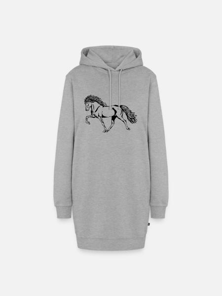 Tölter - Hoodie-Kleid - Grau meliert