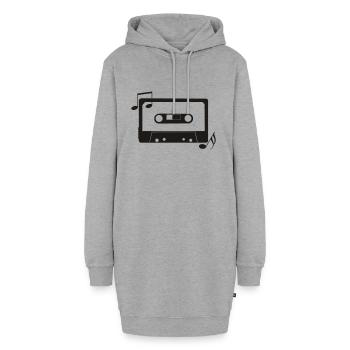 Kassette - Hoodie-Kleid - Grau meliert - Vorne - AI Model Female 172 light (172cm)