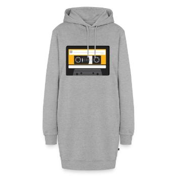 Kassette - Hoodie-Kleid - Grau meliert - Vorne - AI Model Female 172 light (172cm)