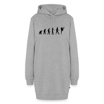 Kampfsport Evolution - Hoodie-Kleid - Grau meliert - Vorne - AI Model Female 172 light (172cm)