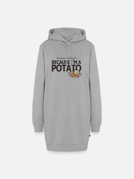 Hello Potato - Hoodie-Kleid - Grau meliert