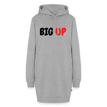 BIG UP - Hoodie-Kleid - Grau meliert - Vorne - AI Model Female 172 light (172cm)