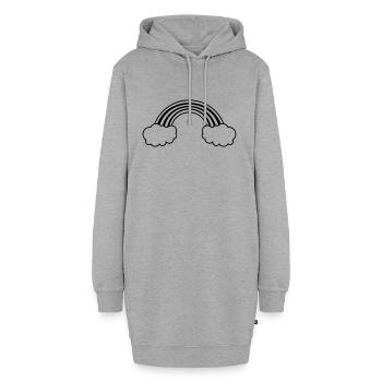 regenbogen - Hoodie-Kleid - Grau meliert - Vorne - AI Model Female 172 light (172cm)