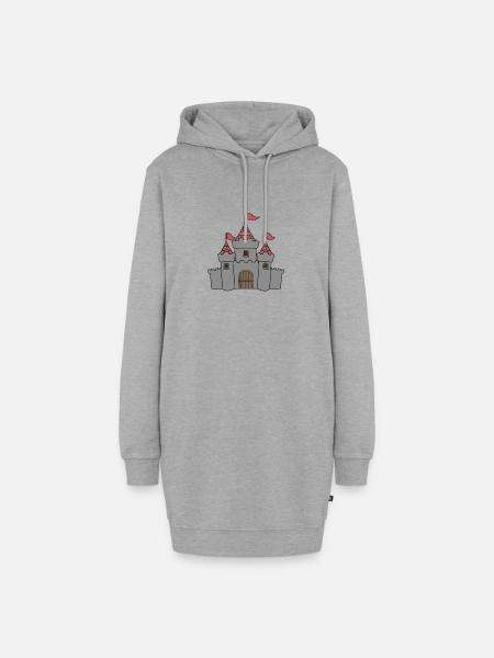Burg - Hoodie-Kleid - Grau meliert