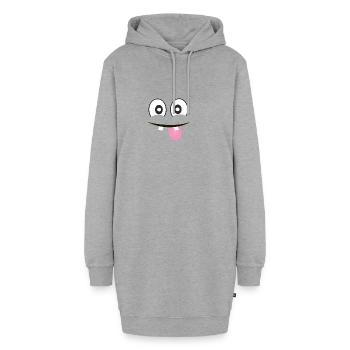 FUN - Hoodie-Kleid - Grau meliert - Vorne - AI Model Female 172 light (172cm)