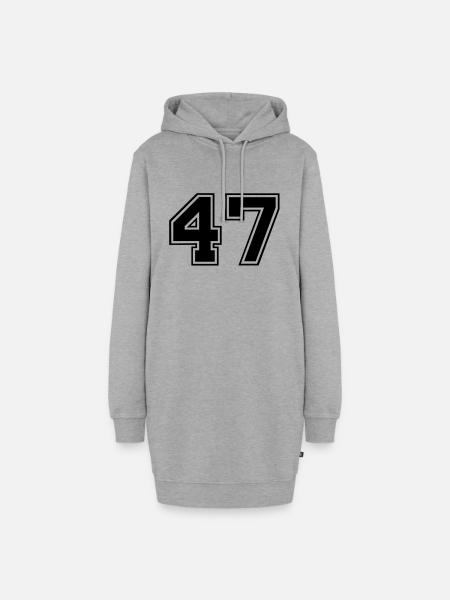 47 - Hoodie-Kleid - Grau meliert