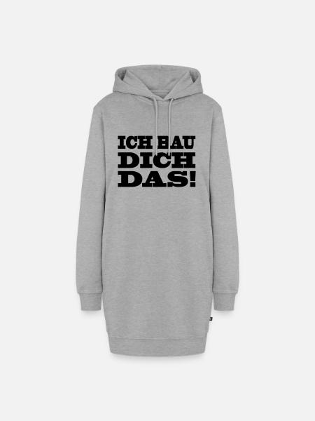 Bauarbeiter - Hoodie-Kleid - Grau meliert