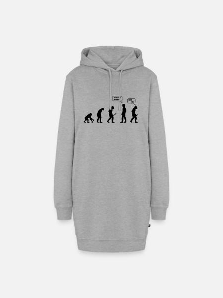 Swag Yolo Evolution - Hoodie-Kleid - Grau meliert