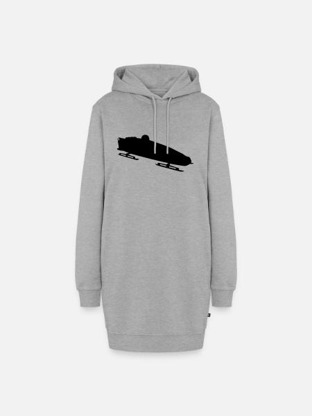 Bobfahrer - Hoodie-Kleid - Grau meliert