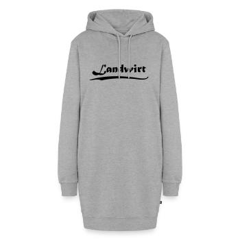 Landwirt - Hoodie-Kleid - Grau meliert - Vorne - AI Model Female 172 light (172cm)