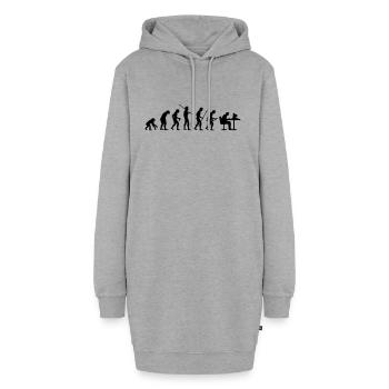 Evolution - Hoodie-Kleid - Grau meliert - Vorne - AI Model Female 172 light (172cm)