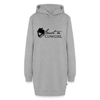 Just a Cowgirl - Hoodie-Kleid - Grau meliert - Vorne - AI Model Female 172 light (172cm)