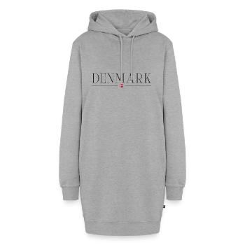 Dänemark - Hoodie-Kleid - Grau meliert - Vorne - AI Model Female 172 light (172cm)