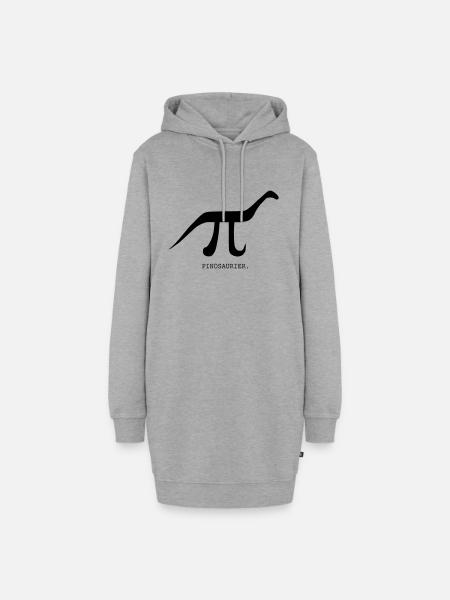 Pinosaurier - Hoodie-Kleid - Grau meliert