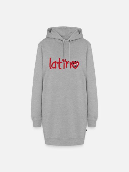 Latino Latina - Hoodie-Kleid - Grau meliert