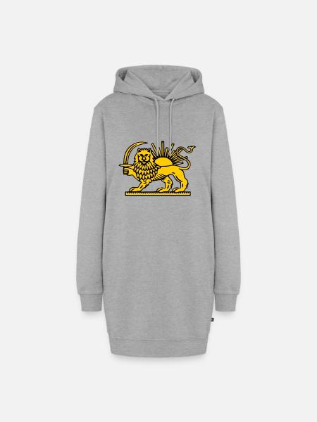 Iran löwe - Hoodie-Kleid - Grau meliert