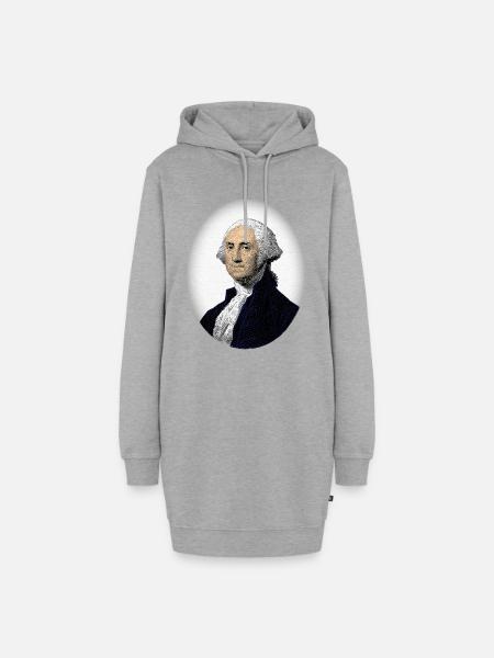 George Washington - Hoodie-Kleid - Grau meliert