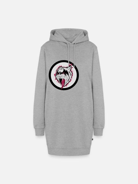 Tiger - Hoodie-Kleid - Grau meliert