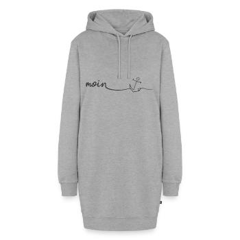 MOIN Anker - Hoodie-Kleid - Grau meliert - Vorne - AI Model Female 172 light (172cm)