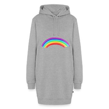 Regenbogen - Hoodie-Kleid - Grau meliert - Vorne - AI Model Female 172 light (172cm)