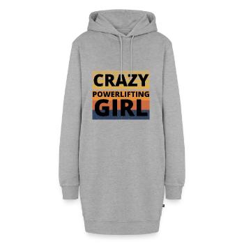 Fitness - Hoodie-Kleid - Grau meliert - Vorne - AI Model Female 172 light (172cm)