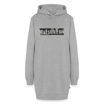 Matsch Fun - Hoodie-Kleid - Grau meliert - Vorne - AI Model Female 172 light (172cm)