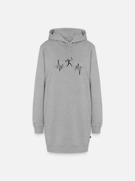 Pfeil und Bogen Zielscheibe - Hoodie-Kleid - Grau meliert