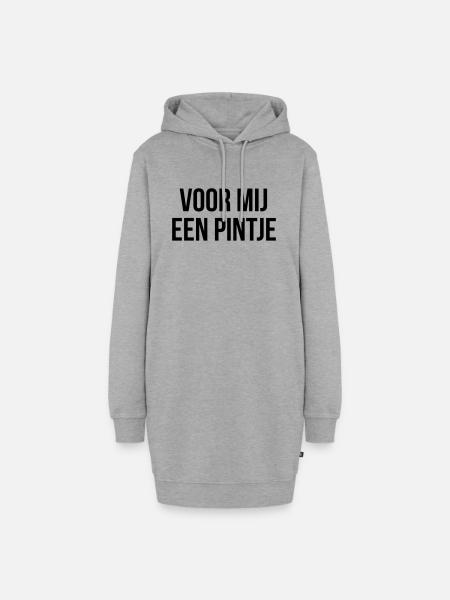 Ein Pint für mich - Hoodie-Kleid - Grau meliert