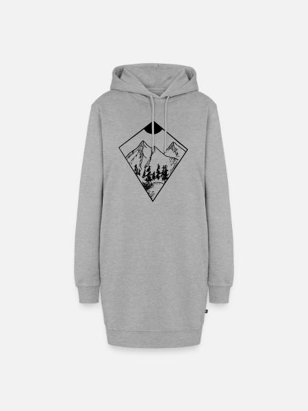 Mountain - Hoodie-Kleid - Grau meliert