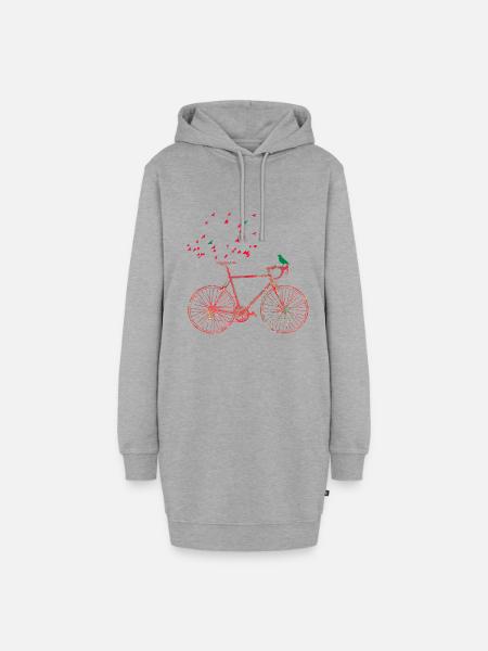 fahrrad e 91 - Hoodie-Kleid - Grau meliert