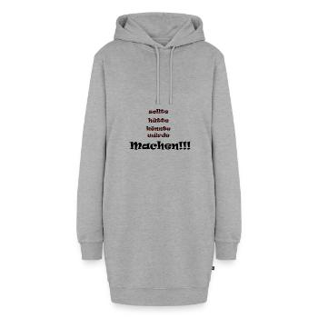 Motivation - Hoodie-Kleid - Grau meliert - Vorne - AI Model Female 172 light (172cm)