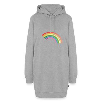 Regenbogen - Hoodie-Kleid - Grau meliert - Vorne - AI Model Female 172 light (172cm)