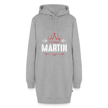 Martin - Hoodie-Kleid - Grau meliert - Vorne - AI Model Female 172 light (172cm)