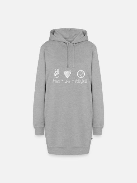 Volleyball - Hoodie-Kleid - Grau meliert