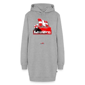 kaiserslautern - Hoodie-Kleid - Grau meliert - Vorne - AI Model Female 172 light (172cm)