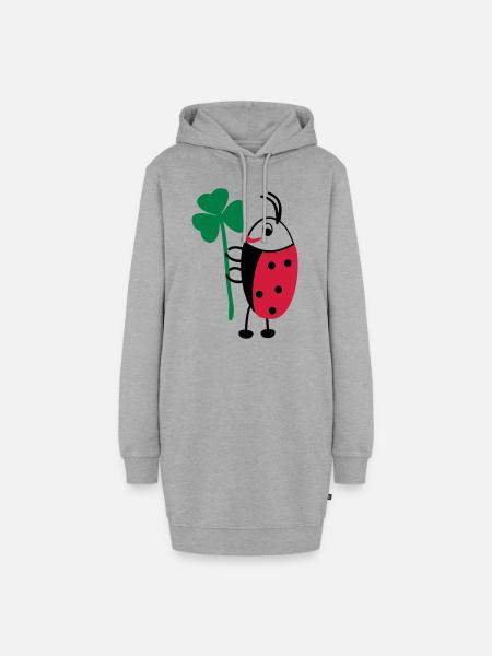 Glückskäfer - Hoodie-Kleid - Grau meliert