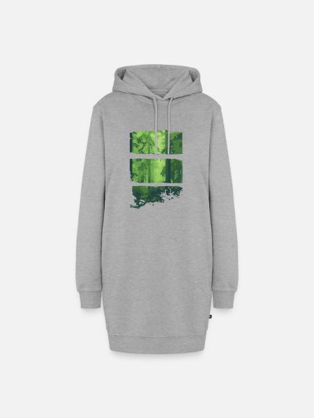 WALD - Hoodie-Kleid - Grau meliert