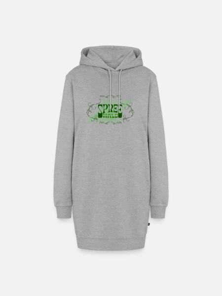 Spreewald Schriftzug - Hoodie-Kleid - Grau meliert