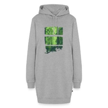 WALD - Hoodie-Kleid - Grau meliert - Vorne - AI Model Female 172 light (172cm)
