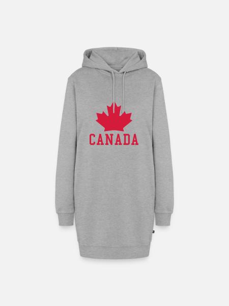 Canada Maple - Hoodie-Kleid - Grau meliert