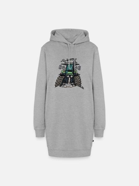 Deutz Fahr 617 - Hoodie-Kleid - Grau meliert