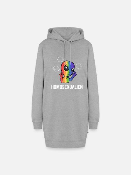 Homosexualien LGBTQ Mitglied Geschenk - Hoodie-Kleid - Grau meliert