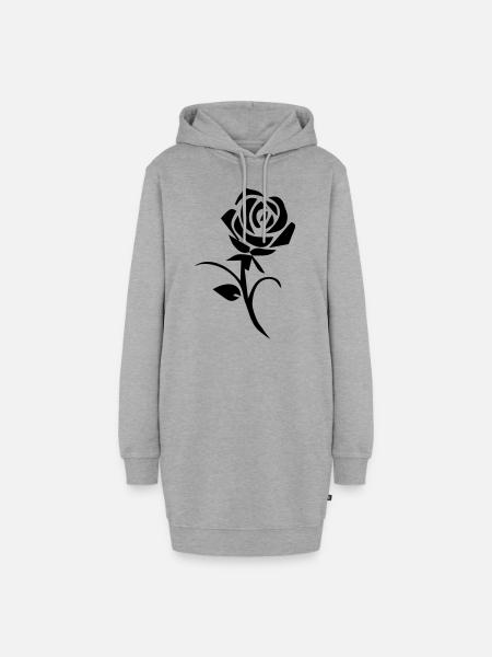 Rose - Hoodie-Kleid - Grau meliert